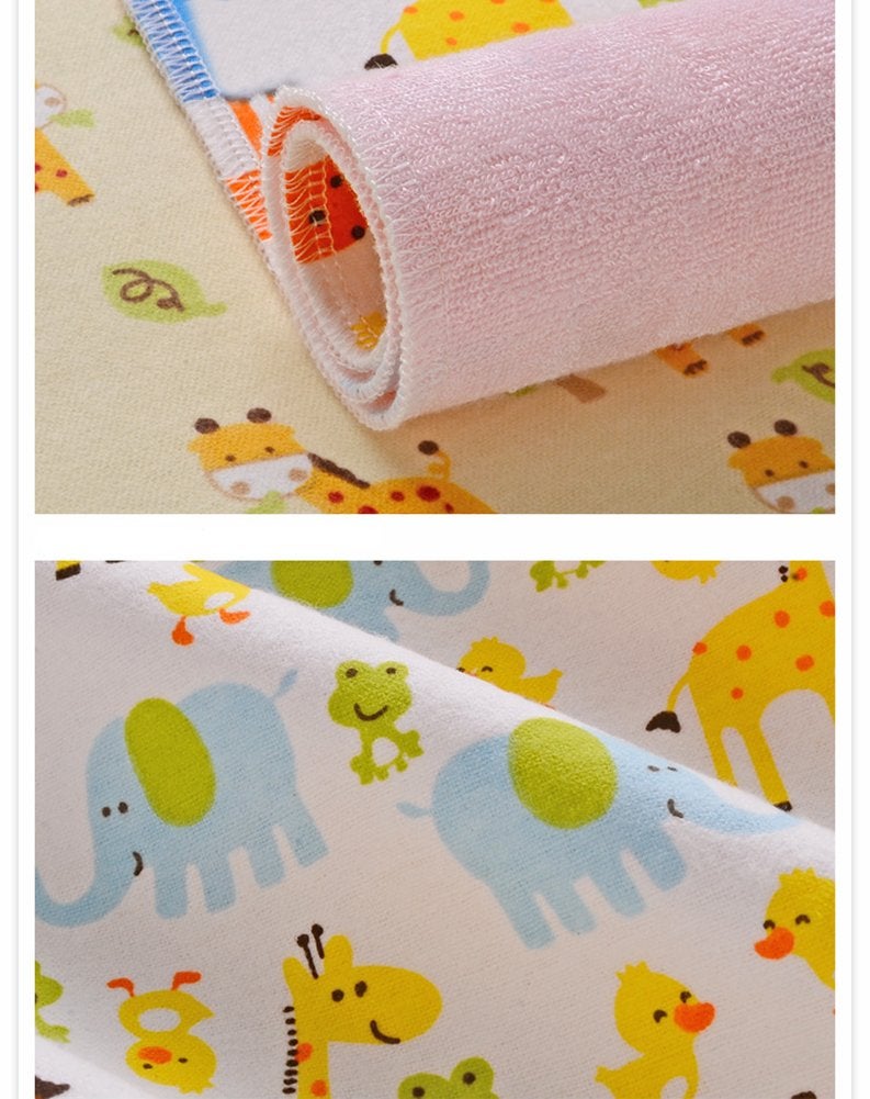Monvecle 2pcs Pack Baby Infant Waterproof Cotton Changing Pads Washable Resuable Diapers Liners Mats (2pcs Pink-28"x20") - Image 4